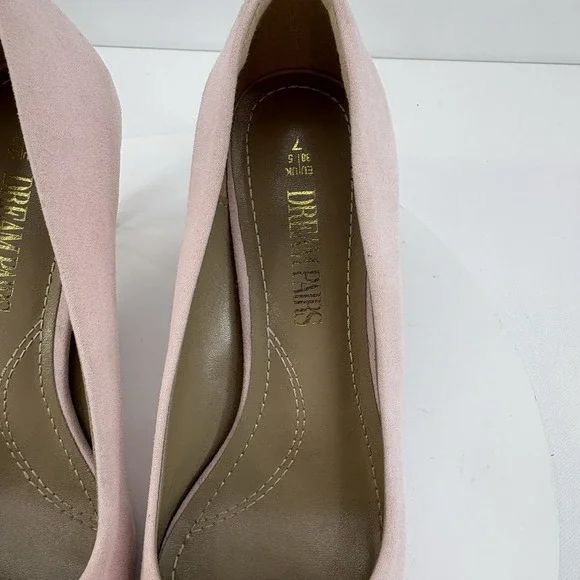 Dream Pairs Kucci Stiletto Pumps Women's Size 7 Pink Suede Pointed‎ Toe - Picture 6 of 8